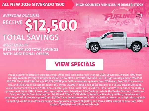 2026 Silverado 1500 High Country Offers